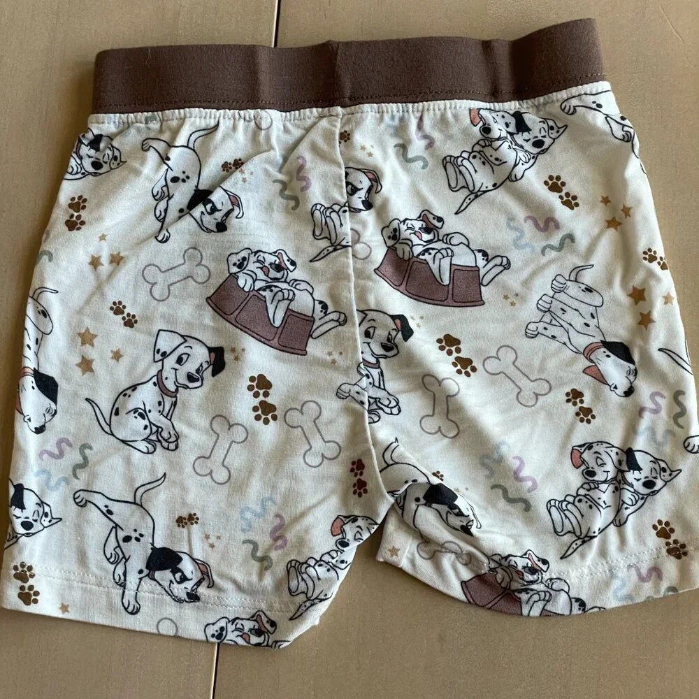 Bamboo Bliss Boutique Disney Cars & 101 Dalmatians PJs Shorts & Top, Sz 12-18 Mo